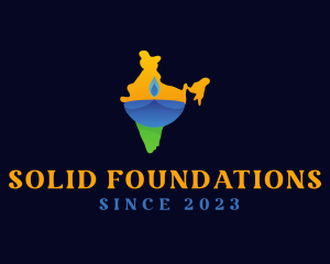 India Map Meditation Logo