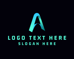 Digital Marketing - Tech Company Letter A logo design