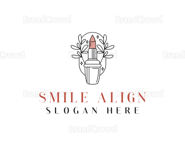 Beautician Styling Lipstick Logo