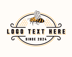 Apiary - Honey Bee Insect logo design