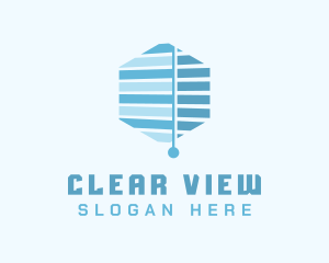 Blue Window Blinds logo design