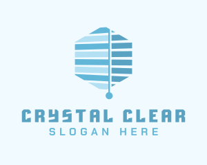 Window Cleaning - Blue Window Blinds logo design