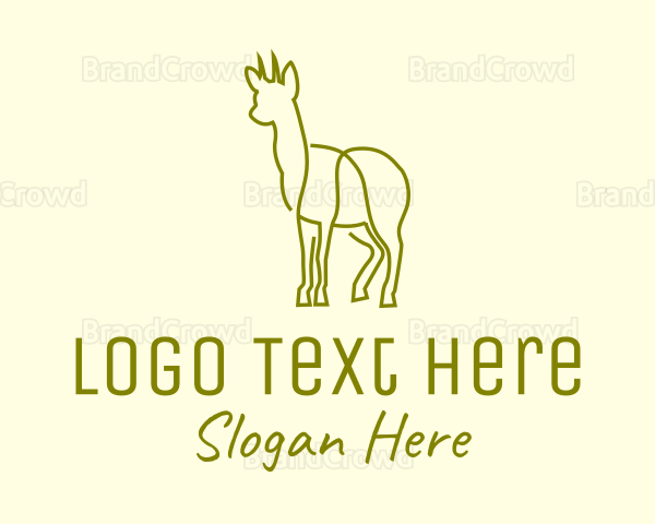 Deer Doe Animal Line Art Logo