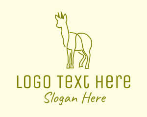 Animal Shelter - Deer Doe Animal Line Art logo design
