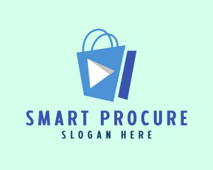 Procurement - Media Player Shopping Bag logo design