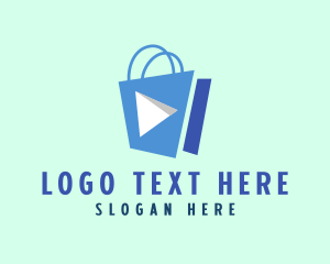 Player - Media Player Shopping Bag logo design