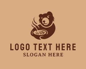 Grizzly - Hot Ramen Bear logo design