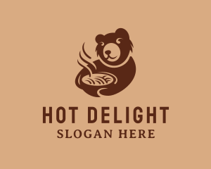 Hot Ramen Bear logo design