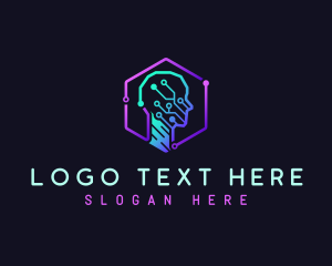 Digital - Circuit Artificial Intelligence logo design