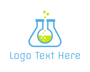 Flask - Science Lab Flasks logo design