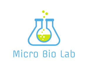 Science Lab Flasks logo design