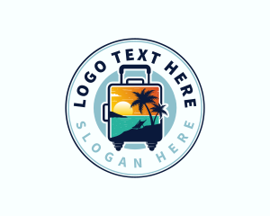 Traveller - Baggage Travel Beach logo design