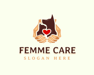 Dog Cat Pet Care logo design