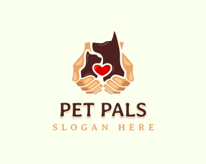 Dog Cat Pet Care logo design