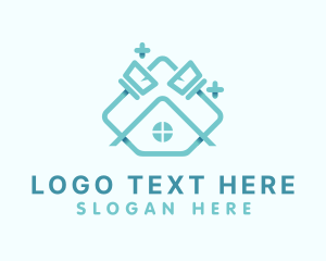 Cleaning Services - House Broom Cleaning logo design