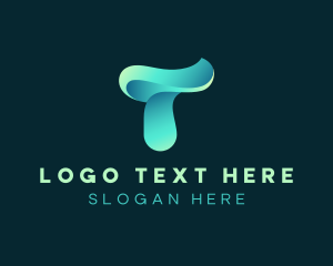 Gradient Wave Surfing Logo