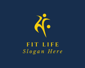 Fitness Dancing Human logo design