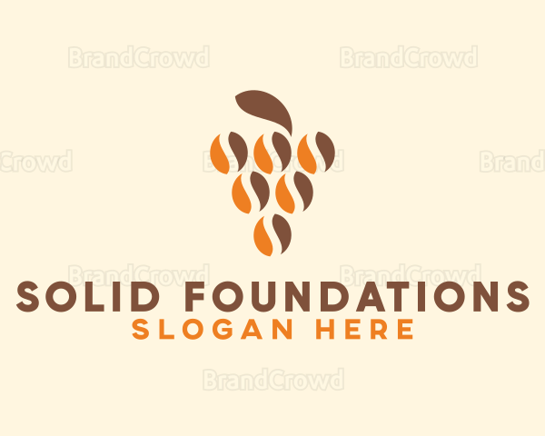 Coffee Bean Plant Logo