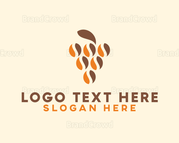 Coffee Bean Plant Logo