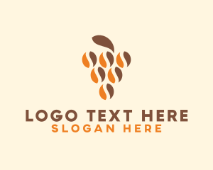 Fresh - Coffee Bean Plant logo design