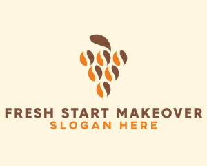 Coffee Bean Plant logo design