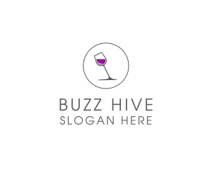 Minimalist Wine Glass logo design