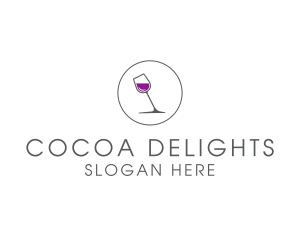 Minimalist Wine Glass logo design