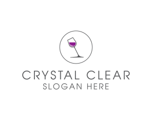 Glass - Minimalist Wine Glass logo design