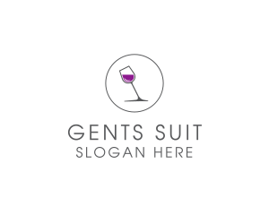 Minimalist Wine Glass logo design