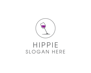 Minimalist Wine Glass logo design