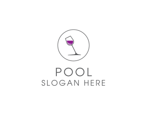 Minimalist Wine Glass logo design