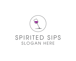 Alcohol - Minimalist Wine Glass logo design