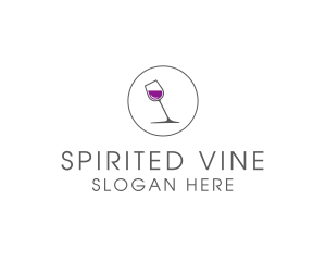 Alcohol - Minimalist Wine Glass logo design