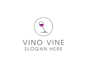 Wine - Minimalist Wine Glass logo design