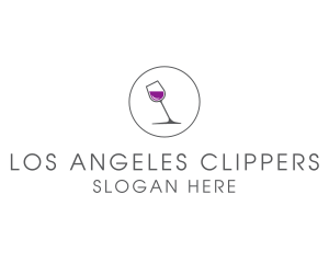 Minimalist Wine Glass logo design