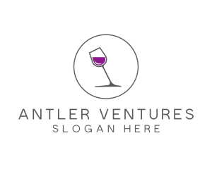 Minimalist Wine Glass logo design