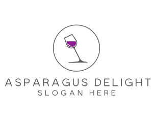 Minimalist Wine Glass logo design