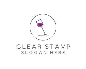 Minimalist Wine Glass logo design