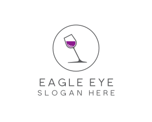 Minimalist Wine Glass logo design