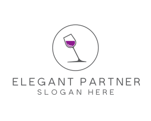 Minimalist Wine Glass logo design