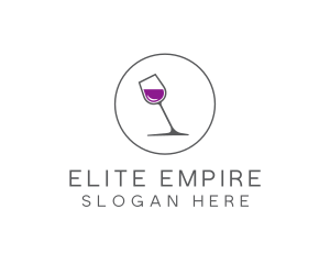 Minimalist Wine Glass logo design