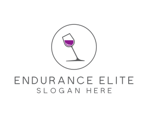 Minimalist Wine Glass logo design