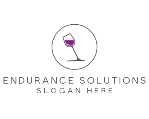 Minimalist Wine Glass logo design