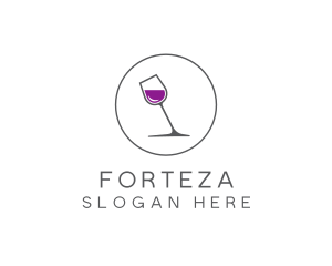 Minimalist Wine Glass logo design