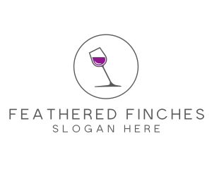 Minimalist Wine Glass logo design