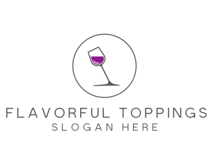 Minimalist Wine Glass logo design