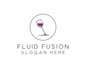 Minimalist Wine Glass logo design