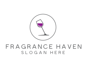 Minimalist Wine Glass logo design