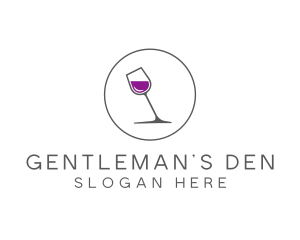 Minimalist Wine Glass logo design