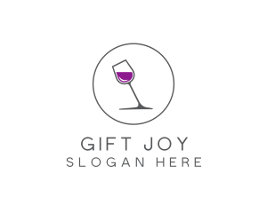 Minimalist Wine Glass logo design